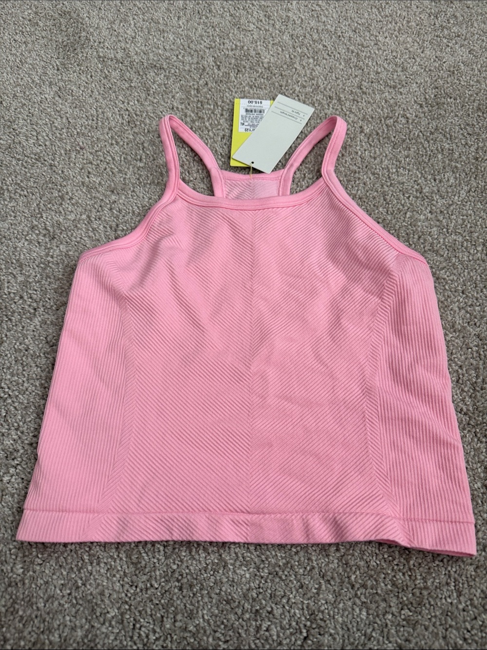 Pink Ribbed Racerback Tank Top - Girls - Picture 4 of 5